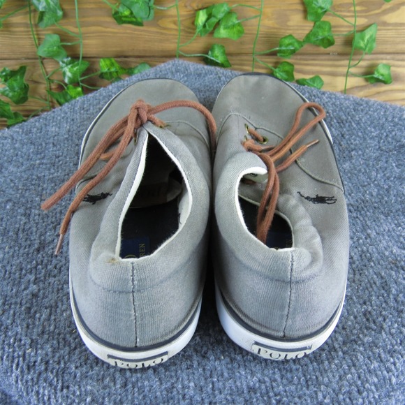 Polo Ralph Lauren Men's Forestmont II Sneaker Gray Canvas 10 Medium Used 2025 - Picture 4 of 7